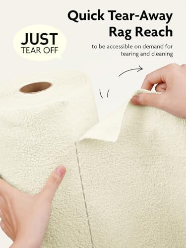 Fantasticlean Microfiber Cleaning Cloth Roll- 30 Sheets, 12" x 12" (Beige) - Image 2