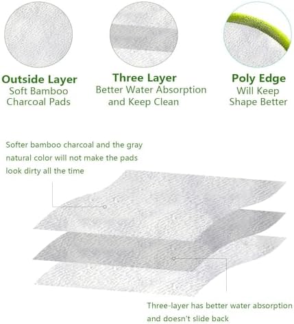 28 Pack Reusable Makeup Remover Face Pads with Laundry Bag Washable Soft and Comfortable Cleaning Face Skin,Washable Bamboo Cotton Rounds Multicolour - Image 5