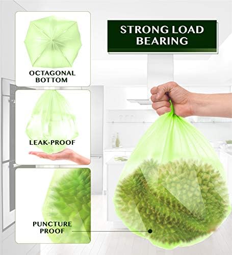 Compostable Trash Bags - FORID 8 Gallon Garbage Bags 150 Count Trash Can Liners 30 Liter Unscented Medium Wastebasket Bags for Kitchen Bathroom Home Office Garbage Can (5Rolls/Green) - Durable & Thick - Image 3