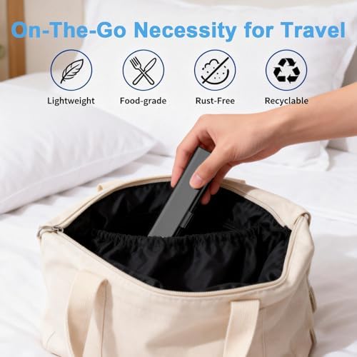 Portable Toothbrush Travel Case: Breathable & Dirt-Proof Hotel Camping Outdoor - Aluminum for Storage Recyclable Traveler (1, Black) - Image 3