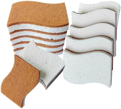 12 Pack Natural Kitchen Sponges,Biodegradable & Compostable,Non-Scratch Cellulose Coconut Fiber Sponges for Dishes,Pots and Pans,Eco-Friendly Cleaning Sponge. by Unknown