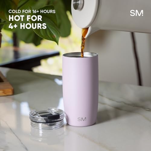 Simple Modern Travel Coffee Mug with Lid | 16oz | Pink - Image 5