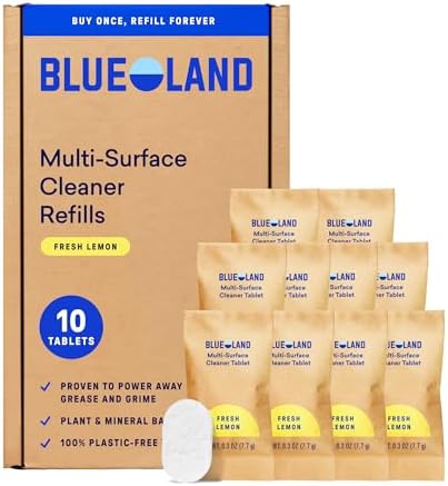 BLUELAND Multi-surface Spray Cleaner, 10-Pack Refill, Fresh Lemon by BLUELAND