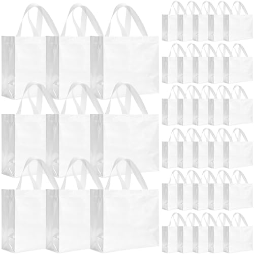 Eccliy 80 Pcs Reusable Gift Bags, Large, White by Eccliy