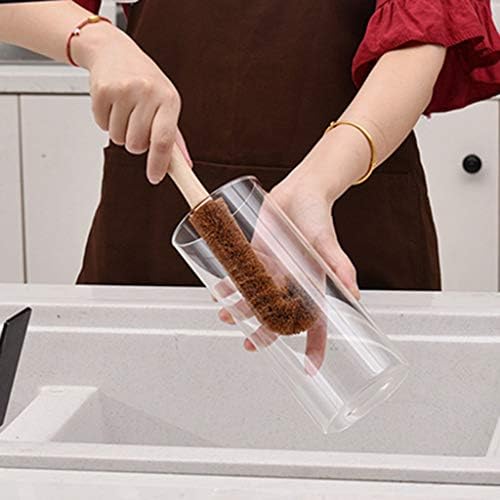 Kitchen Wooden Handle Fiber Brush Dish Bottle Scrub Wash Tool - Image 4