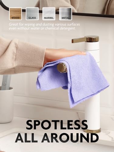 Fantasticlean Microfiber Cleaning Cloth Roll- 60 Sheets,12" (Pink,Lavender) - Image 3