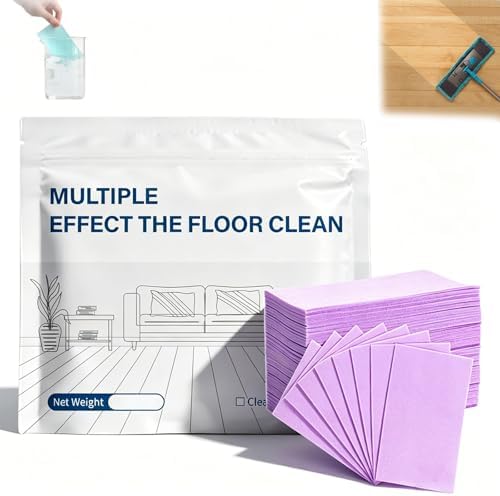Multiple Effect The Floor Clean, 2027 New Multi Effect Floor Clean Tablets, Concentrated Cleaner for Hardwood, Tile, Laminate & More (Purple — Lavender Scent, 100PC) by Unknown