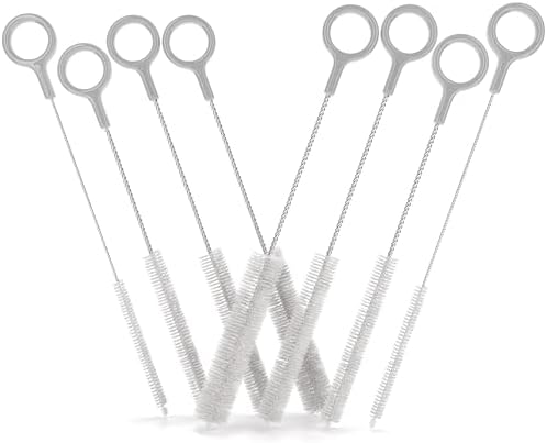 Buenalife Heavy Duty Cleaning Brushes Set of 8 - Extra Long Straw Cleaners for Metal and Plastic Reusable Drinking Straws, to Clean Small Spaces, Sippy Cups, Water Bottles - Sturdy Hard Brush Bristles by Buenalife