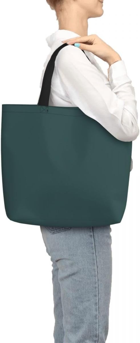Custom Large Black Tote Bag With Pocket Extra Large Reusable Grocery Bags