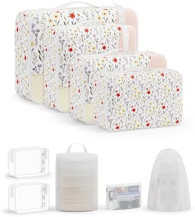 OlarHike 9 Set Packing Cubes for Travel,Gifts for Women Mom,Anti-Tearing Suitcase Organizer,with Over 1000 pcs Mesh Holes,Vacation Essentials & Accessories for Cruise Ship by OlarHike