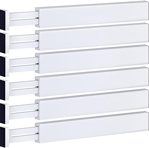 6-Pack Drawer Dividers 2.6-Inch High Dresser Organizer 16 to 22 Inch, White by Bamb%C3%BCsi