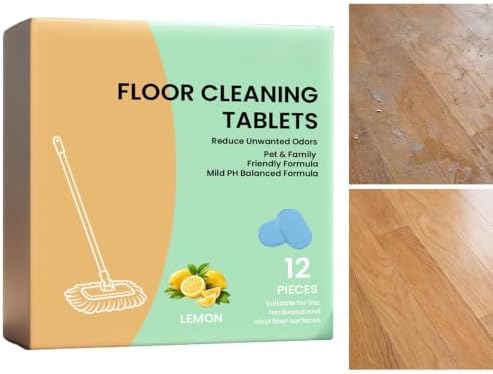 12Pcs Lemon Scent Floor Cleaning Tablets, Hard Floor Cleaner Tablets by Unknown
