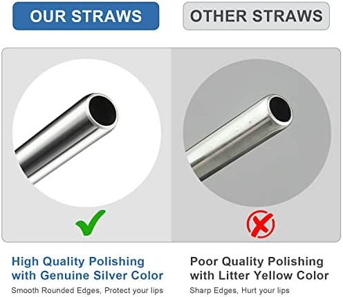 Replacement Straw Compatible with Stanley 40 oz 30 oz Cup Tumbler, 6 Pack Reusable Straw with Cleaning Brush, Plastic, Stainless Steel - Image 4