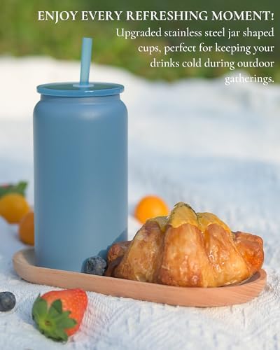 16 oz Tumbler, Insulated Tumbler with Straw, Iced Coffee Tumbler - Image 3