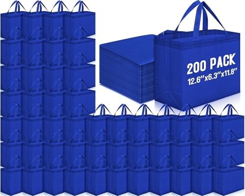 Windyun Reusable Grocery Bags Non Woven with Handles by Windyun