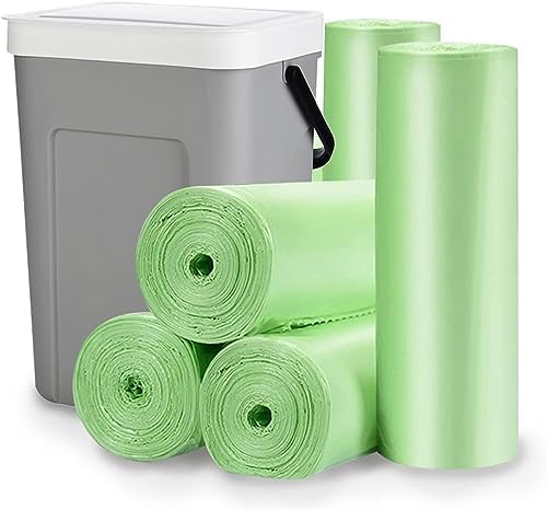 Biodegradable Trash Bags 8 Gallon, 100 Count Small Compost Bags, Compostable Strong Bathroom Garbage Bags with Tear & Leak Resistant, Recycling Eco-Friendly Trash Can Plastic Liner by Wifpme