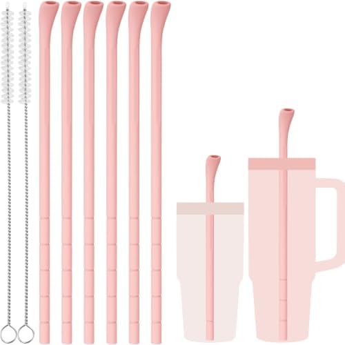 NiHome 6PCS Silicone Anti-Wrinkle Straws Fit for Stanley 40oz 30oz Tumblers by NiHome