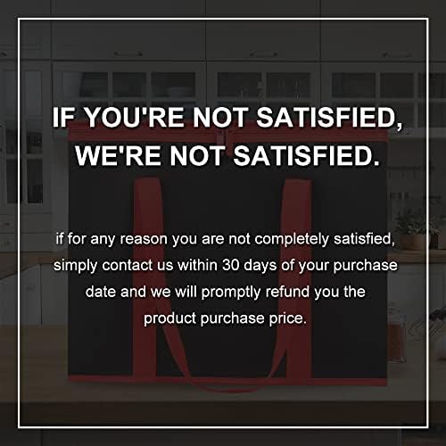 Bodaon 1-Pack Insulated Reusable Grocery Shopping Bags, X-Large, Black-Red - Image 6