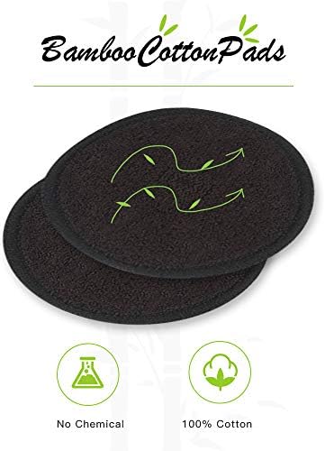 Reusable Makeup Remover Pads Black Washable - 10 Pack Organic Cotton Rounds for Face Eye with Laundry Bag, Facial Cleansing Cloth Towel, Make-Up Removal Wipes for All Skin Types - Image 5