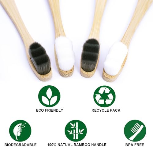 Extra Soft Bristles Bamboo Toothbrushes 10Pack - Image 3