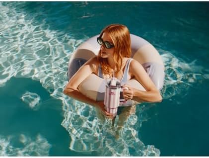 STANLEY Quencher H2.0 Flow State Tumbler, 30 oz, Peach Whip Cabana Gloss - Image 5