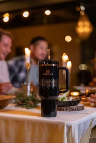 Stanley Quencher H2.O FlowState™ Tumbler 40 oz Black Gloss Deco - Image 6