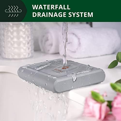ROYAL CRAFT WOOD Bamboo Soap Dish - Self Draining Soap Holder for Bathroom, Shower, Kitchen Sink | Natural Non-Toxic Soap Tray (Gray) - 1 Pcs - Image 5