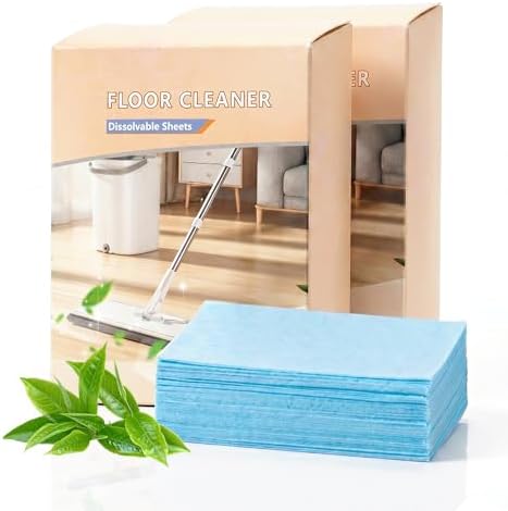Floor Cleaning Tablets Multi-Surface Cleaner, Floor Cleaner Sheets for Mopping, Fast Dissolvable, Ease Effective Deep Clean Stains and Odors, Pet Safe, Keep it Fresh and Clean (2 Set) by Qeuxv