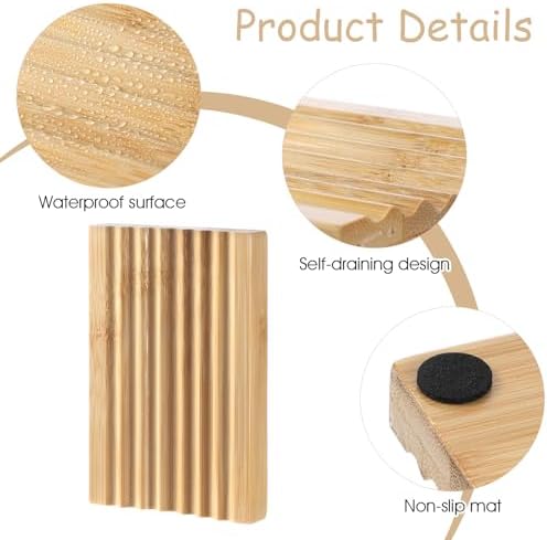Wood Soap Dish Bamboo Soap Holder to Keep Soaps Dry in Kitchen - Image 3