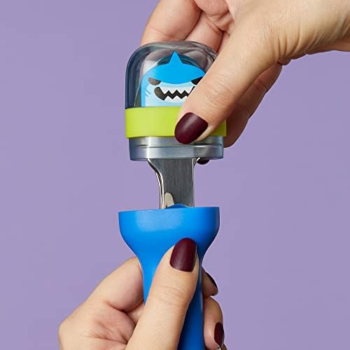 ZOKU Kids Pocket Utensil Set, Shark - Stainless Steel Fork, Knife, and Spoon in Case - Portable Design for Travel, School, Picnics, Camping and Outdoor Home Use - Image 4