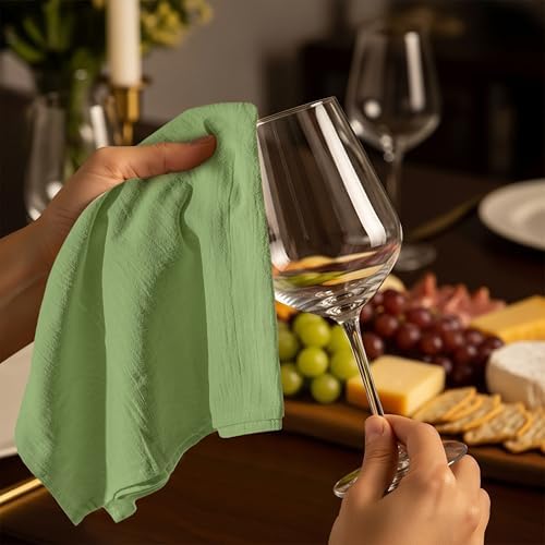 Utopia Kitchen Sage Green Flour Sack Towels [12 Pack-28 x 28 In]100% Cotton - Image 5