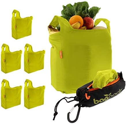 Reusable Grocery Bags, Foldable Shopping Bags in Pod, 5 Pack by bagpodz