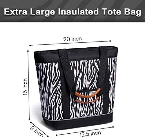 Insulated Cooler Bag Reusable Grocery Tote Bags Transport Large Lunch Box for Women - Image 6