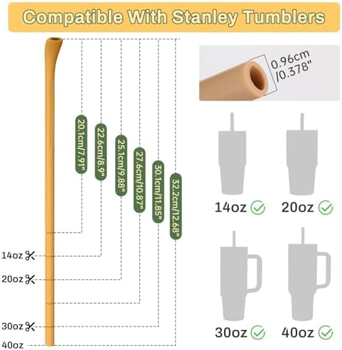 NiHome 6PCS Silicone Anti-Wrinkle Straws Fit for Stanley 40oz 30oz Tumblers - Image 2