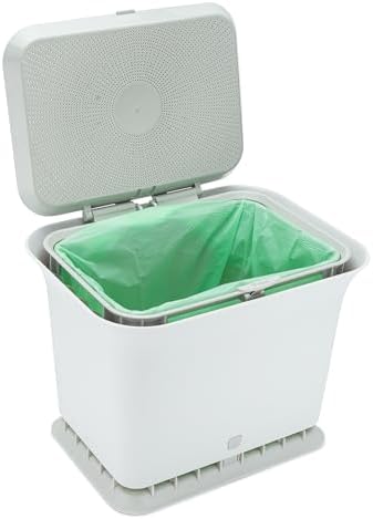 Full Circle Fresh Air Kitchen Compost Bin – Odor-Reducing Countertop Compost Container with Patented Airflow Design, Includes Compostable Bags, Easy to Clean, 1.5 Gallon, Gray - Image 2