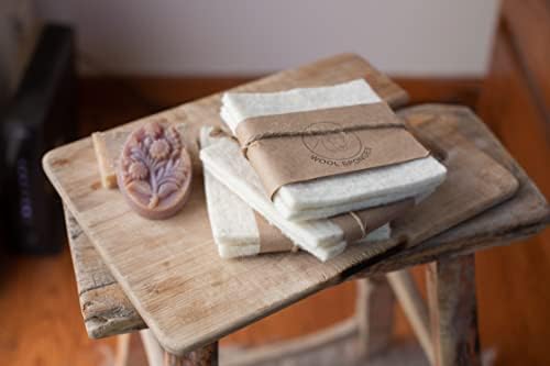 100% Wool Sponge 2 pk - Eco-Friendly & Compostable - Perfect for Kitchen Dishes - Image 5