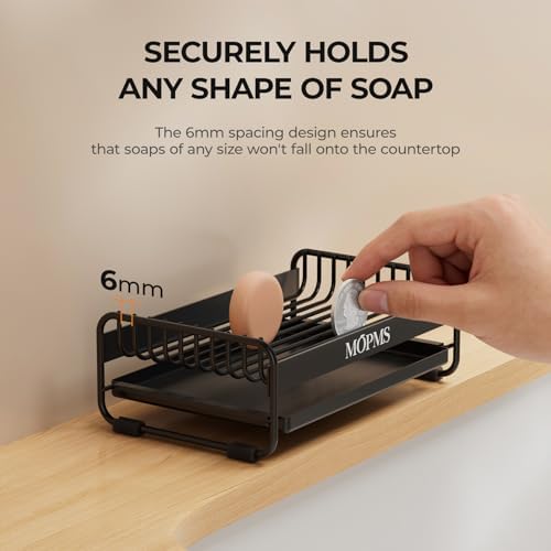 MOPMS Soap Dish for Shower, Carbon Steel Bar Soap Holder with Drainage - Image 3