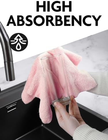Fantasticlean Microfiber Cleaning Cloth Roll -75 Pack, 12" x 12" (Pink) - Image 5