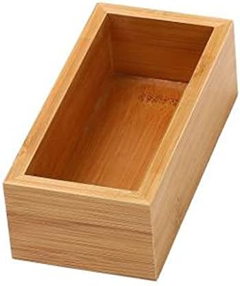 YBM Home Bamboo Drawer Organizer Storage Box for Kitchen Drawer, Junk Drawer, Office, Bedroom, Children Room, Craft, Sewing, and Bathroom, 3x6x2 inch by YBMHome