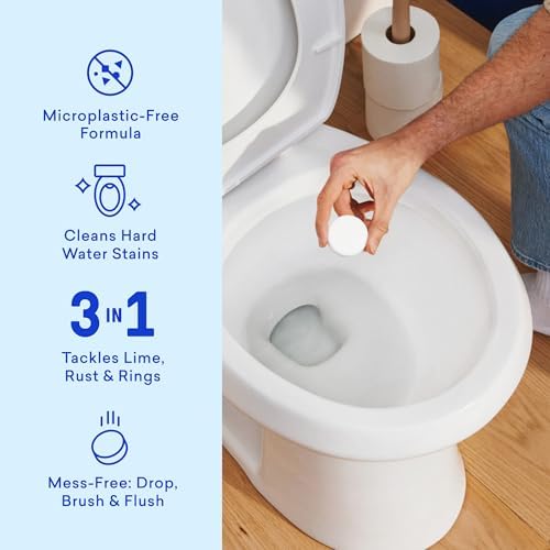 BLUELAND 100% Plastic Free Toilet Bowl Cleaner Tablets Set, Eucalyptus - Image 2