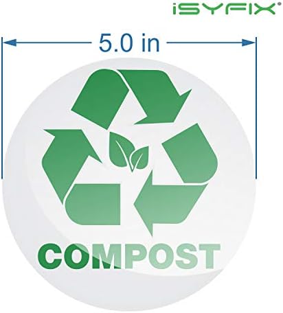 iSYFIX Recycle Sticker for Trash Can, 6 Pack, 5 inch - Image 2
