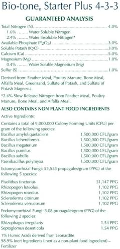 Espoma Organic Bio-Tone Starter Plus 4-3-3 Natural & Organic Starter Plant Food with Both Endo & Ecto Mycorrhizae; 4 lb. Bag; The Ultimate Starter Fertilizer - Pack of 4 - Image 4
