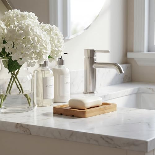 2 Pack Self Draining Bamboo Soap Holder Slotted Soap Dish (Acacia Style) - Image 5