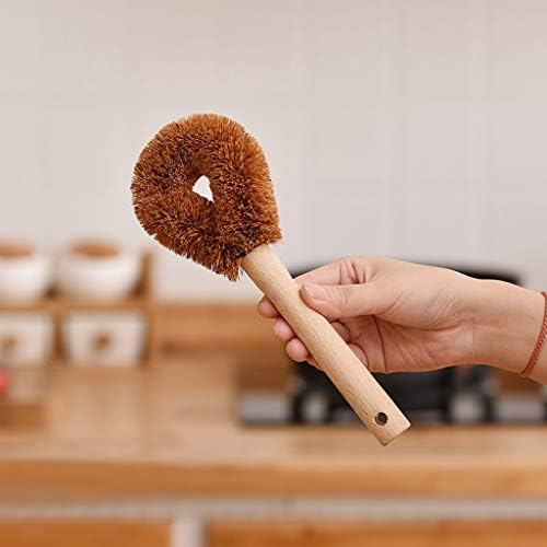 Kitchen Wooden Handle Fiber Brush Dish Bottle Scrub Wash Tool - Image 2