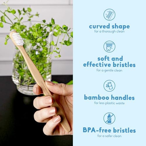 The Humble Co. Bamboo Toothbrushes, BPA Free, Ultra Soft Bristles (5 Pack) - Image 3