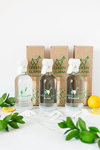 Green Llama Window and Glass Refill 3-Pack - Certified Compostable Packaging, Natural Cleaning Solution for Windows and Glass - Eco-Friendly and Sustainable - Image 6
