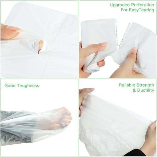 Small White Trash-Bags Bathroom 4 Gallon - Compostable Garbage Bags 4 Gallon 100 Count Biodegradable Unscented Little Waste Basket Kitchen Office Car Tiny Liners Bulk Strong Thick Inwaysin - Image 4