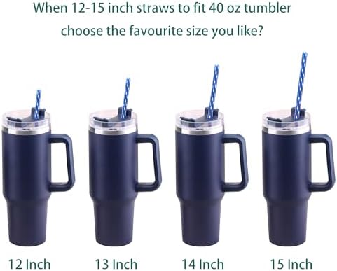 Dakoufish Replacement Straws for StanleylOwalalHydro Jug 40oz 30oz Tumbler,10 Pack 12 Inch Yellow Reusable Straws With Cleaning Brush For Stanley Simple Modern Cup,Dishwasher Safe. - Image 3