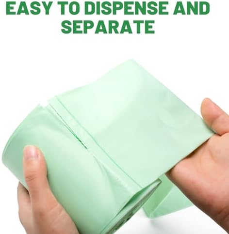 BEIDOU-PAC 13 Gallon Flap Tie Compostable Trash Bags, 200 Count, Compost Bags Tall Kitchen Trash Bags, Sturdy Garbage Bags Food Scrap Waste Bags, ASTM D6400, US BPI Certified, Green - Image 4