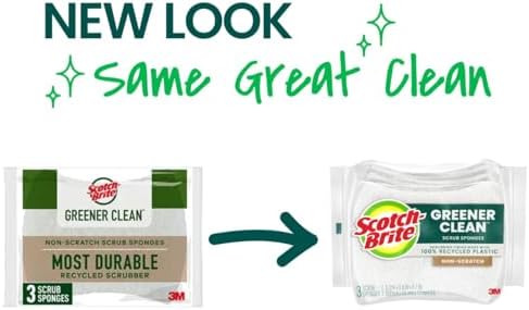 Scotch-Brite Greener Clean Non-Scratch Scrub Sponge, 3 Pack - Image 2